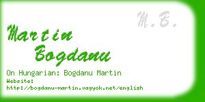 martin bogdanu business card